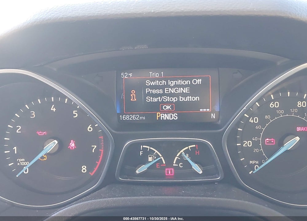 2016 FORD FOCUS VIN: 1FADP3N25GL321295