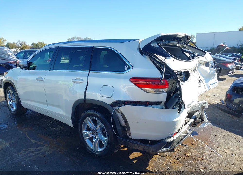 2017 TOYOTA HIGHLANDER LIMITED VIN: 5TDYZRFH5HS218017