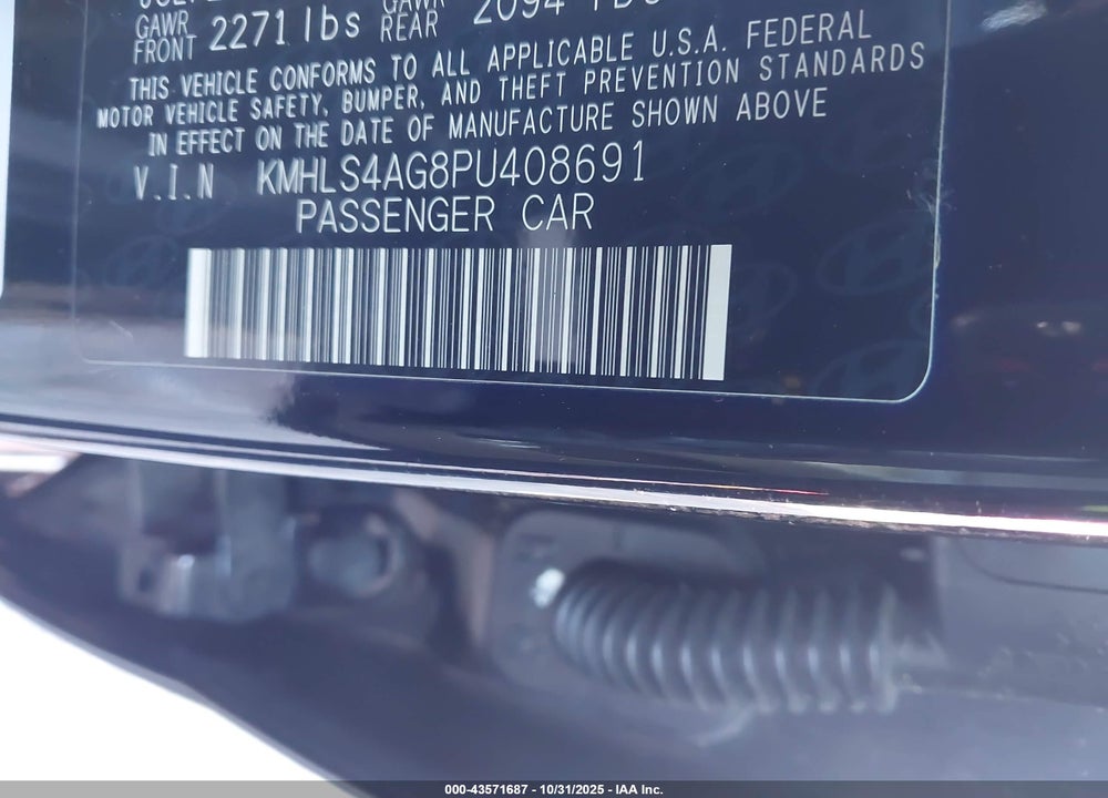 2023 HYUNDAI ELANTRA SEL VIN: KMHLS4AG8PU408691
