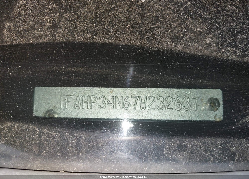 2007 FORD FOCUS VIN: 1FAHP34N67W232637
