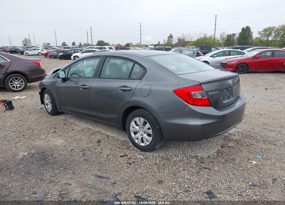 2012 HONDA CIVIC LX VIN: 19XFB2F50CE084173