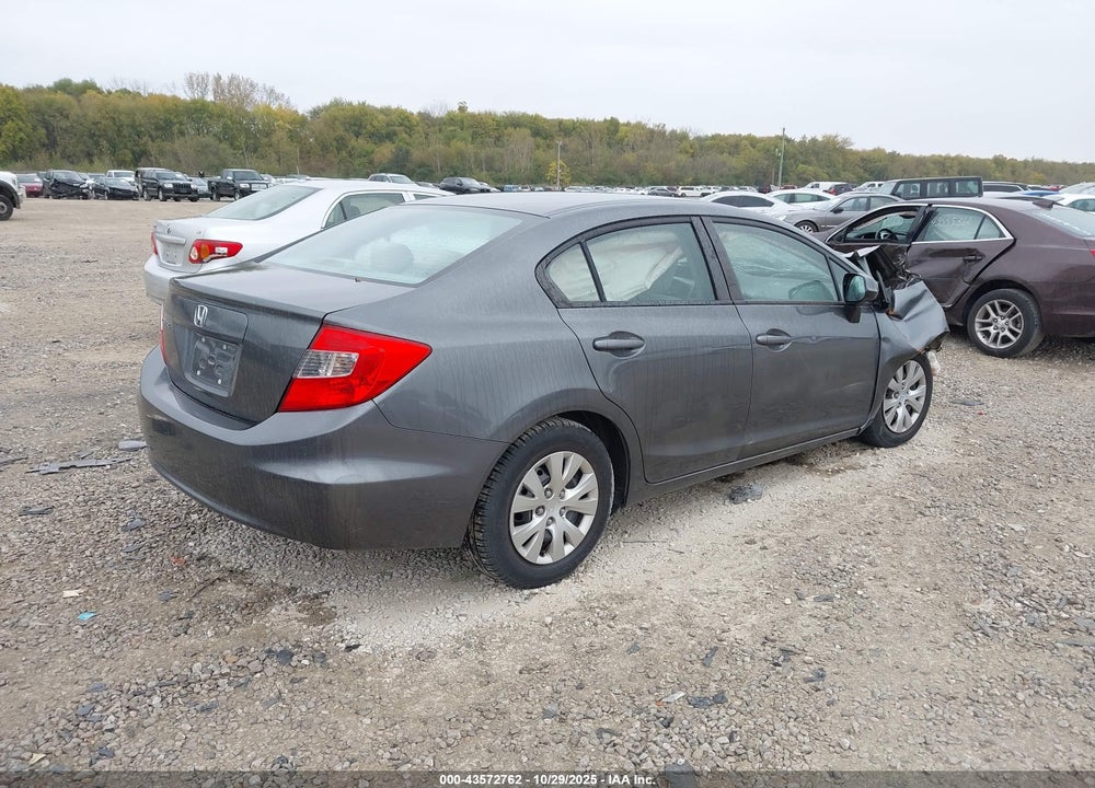 2012 HONDA CIVIC LX VIN: 19XFB2F50CE084173