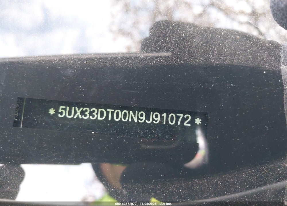 2022 BMW X4 VIN: 5UX33DT00N9J91072