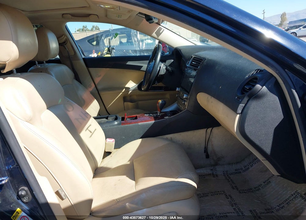 2006 LEXUS IS 350 VIN: JTHBE262265010621