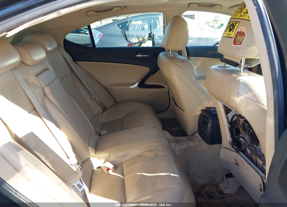 2006 LEXUS IS 350 VIN: JTHBE262265010621