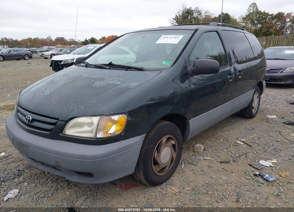 2001 TOYOTA SIENNA LE VIN: 4T3ZF13CX1U372069