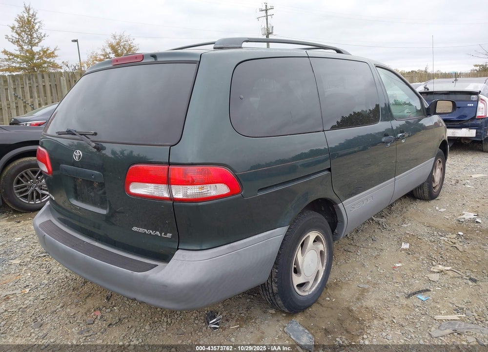 2001 TOYOTA SIENNA LE VIN: 4T3ZF13CX1U372069