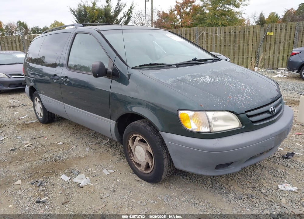 2001 TOYOTA SIENNA LE VIN: 4T3ZF13CX1U372069