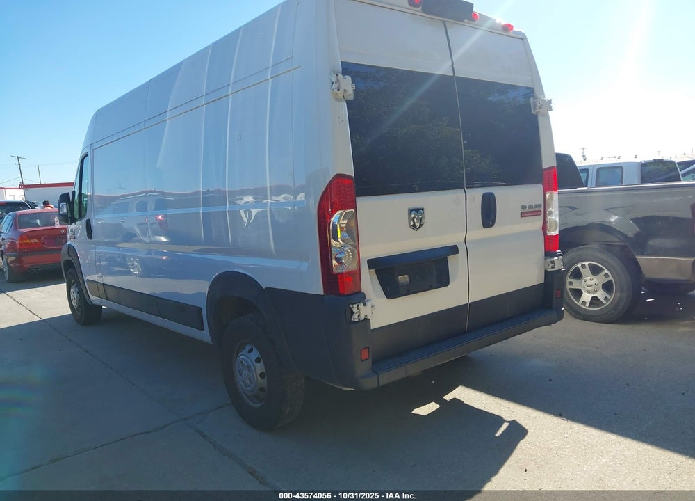 2019 RAM PROMASTER 2500 HIGH ROOF 159 WB VIN: 3C6TRVDG8KE532220