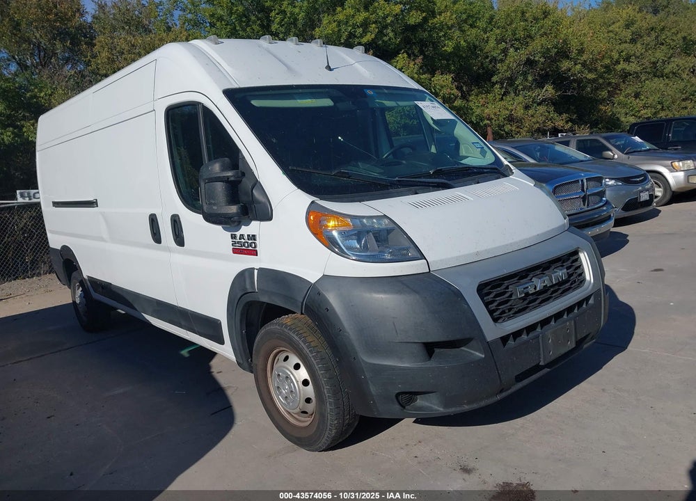2019 RAM PROMASTER 2500 HIGH ROOF 159 WB VIN: 3C6TRVDG8KE532220