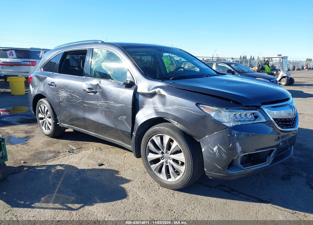2014 ACURA MDX TECH PKG VIN: 5FRYD3H42EB002260