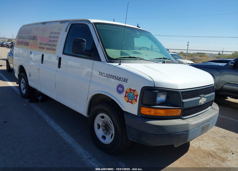 2013 CHEVROLET EXPRESS 2500 WORK VAN VIN: 1GCWGFFA0D1114704