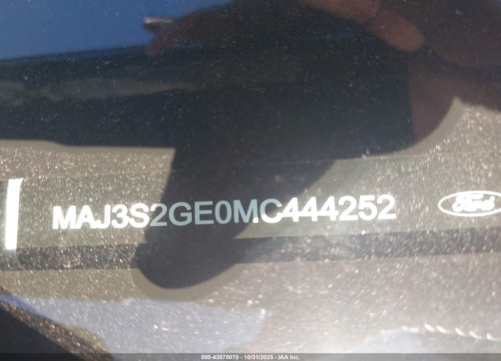 2021 FORD ECOSPORT VIN: MAJ3S2GE0MC444252