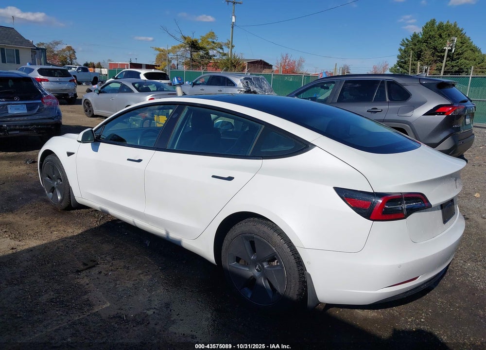 2021 TESLA MODEL 3 STANDARD RANGE PLUS REAR-WHEEL DRIVE VIN: 5YJ3E1EA2MF046412