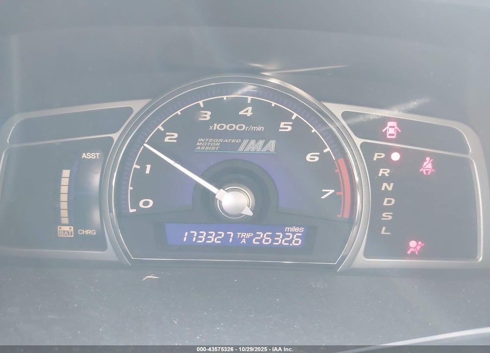 2007 HONDA CIVIC HYBRID VIN: JHMFA36277S020910