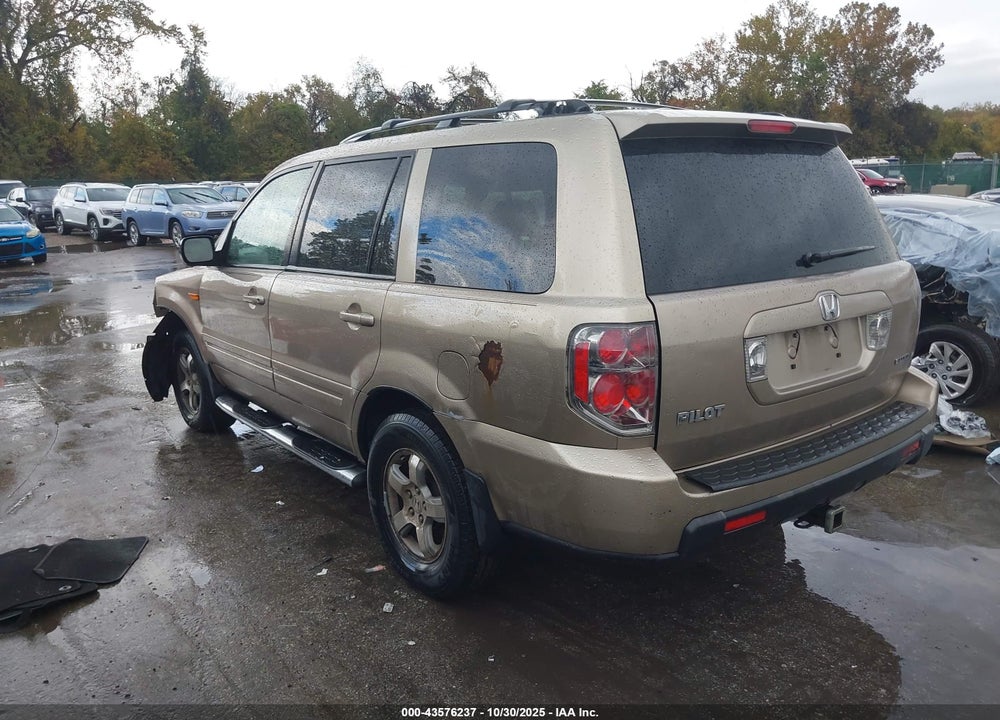 2007 HONDA PILOT EX-L VIN: 5FNYF18527B006420