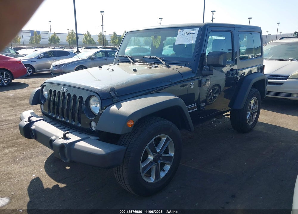 2015 JEEP WRANGLER SPORT VIN: 1C4AJWAGXFL587010