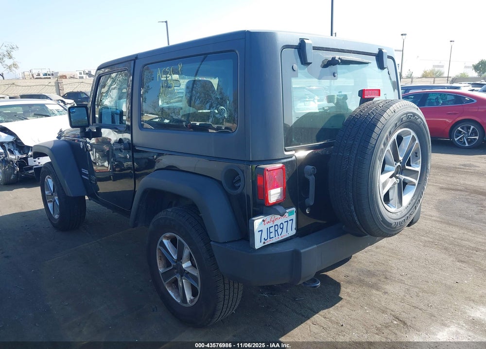 2015 JEEP WRANGLER SPORT VIN: 1C4AJWAGXFL587010