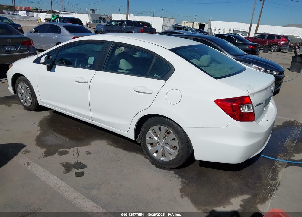 2012 HONDA CIVIC LX VIN: 19XFB2F53CE392003