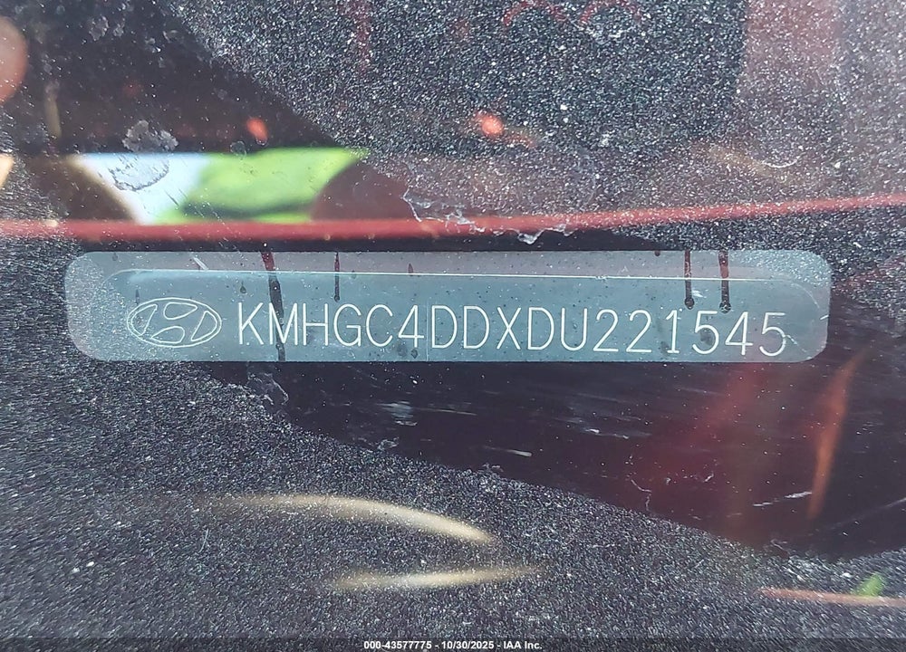 2013 HYUNDAI GENESIS 3.8 VIN: KMHGC4DDXDU221545
