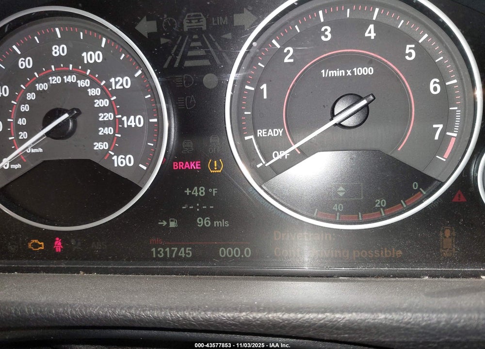 2013 BMW 3 SERIES VIN: WBA3B9G55DNR79016