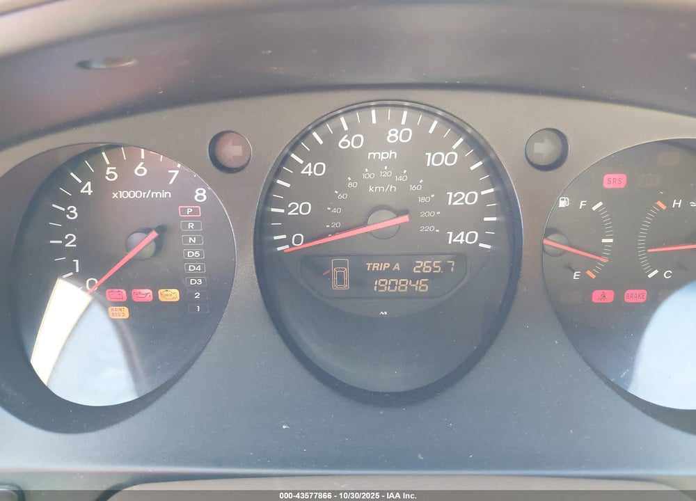 2001 ACURA MDX VIN: 2HNYD18631H539872