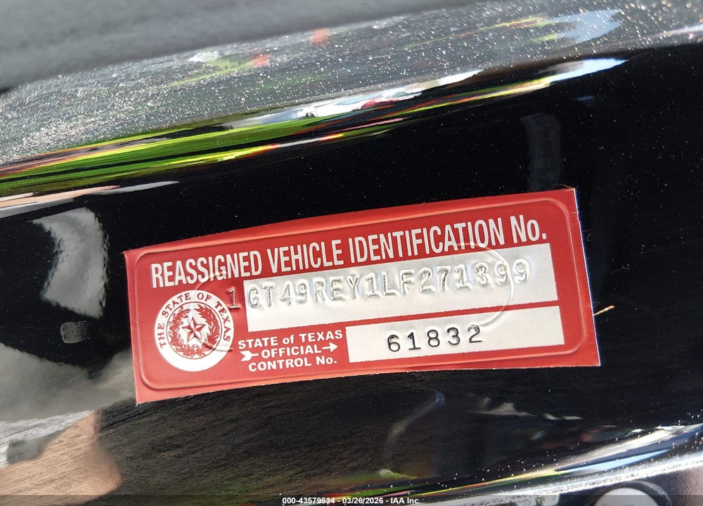 2020 GMC SIERRA 2500HD 4WD  STANDARD BED DENALI VIN: 1GT49REY1LF271399