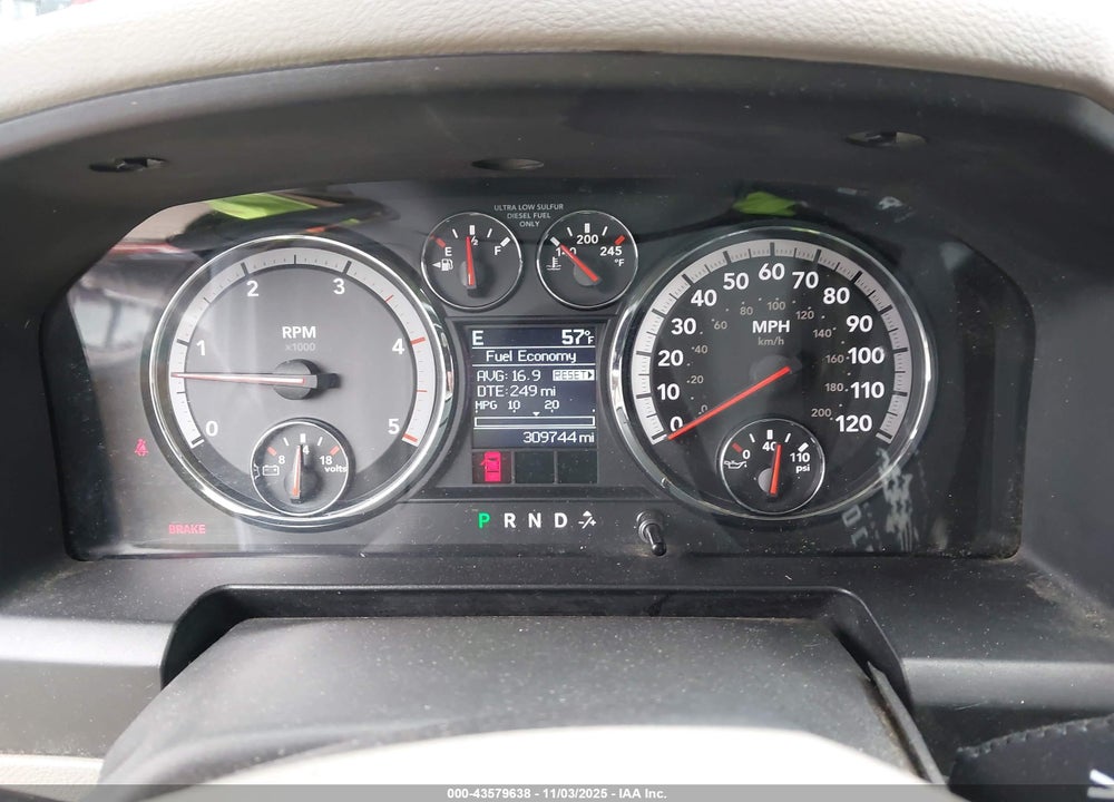 2011 RAM 2500 SLT VIN: 3D7UT2CLXBG531396