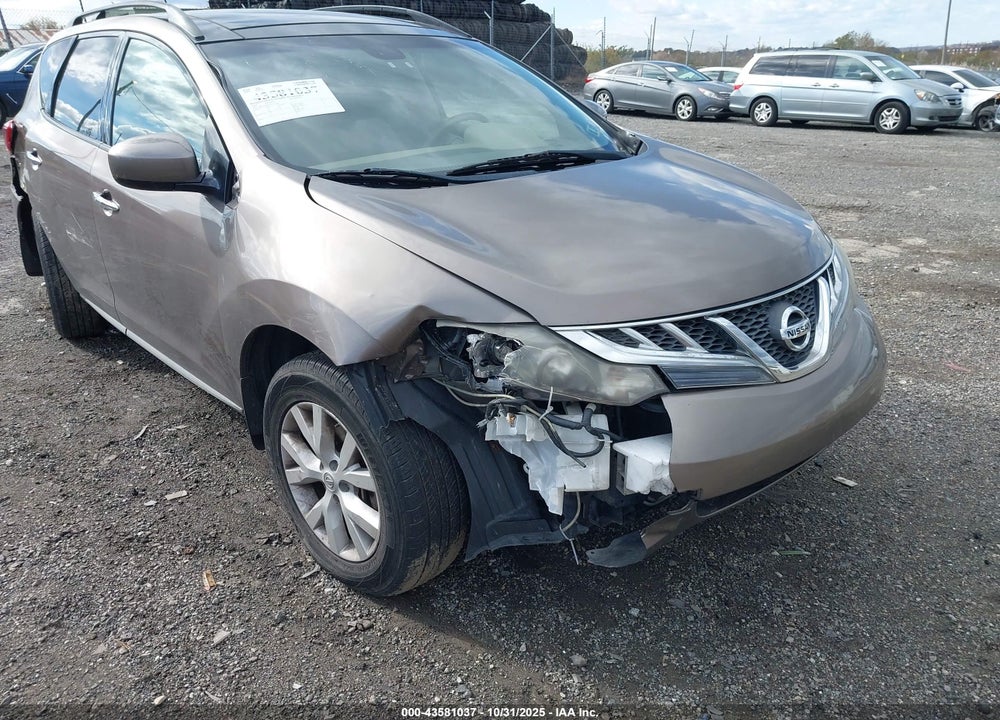 2011 NISSAN MURANO SL VIN: JN8AZ1MWXBW161068