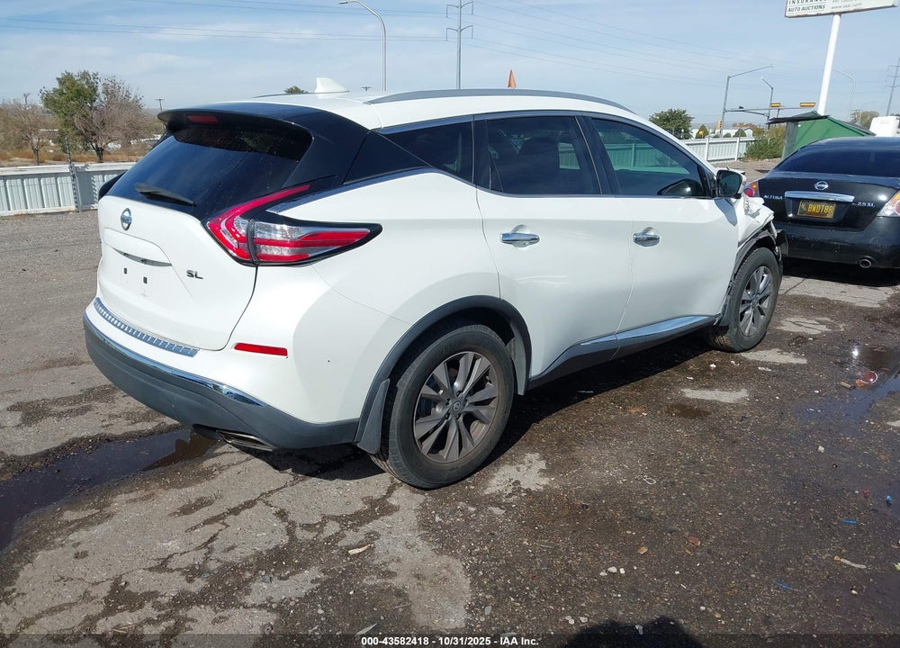 2017 NISSAN MURANO SL VIN: 5N1AZ2MG7HN110373