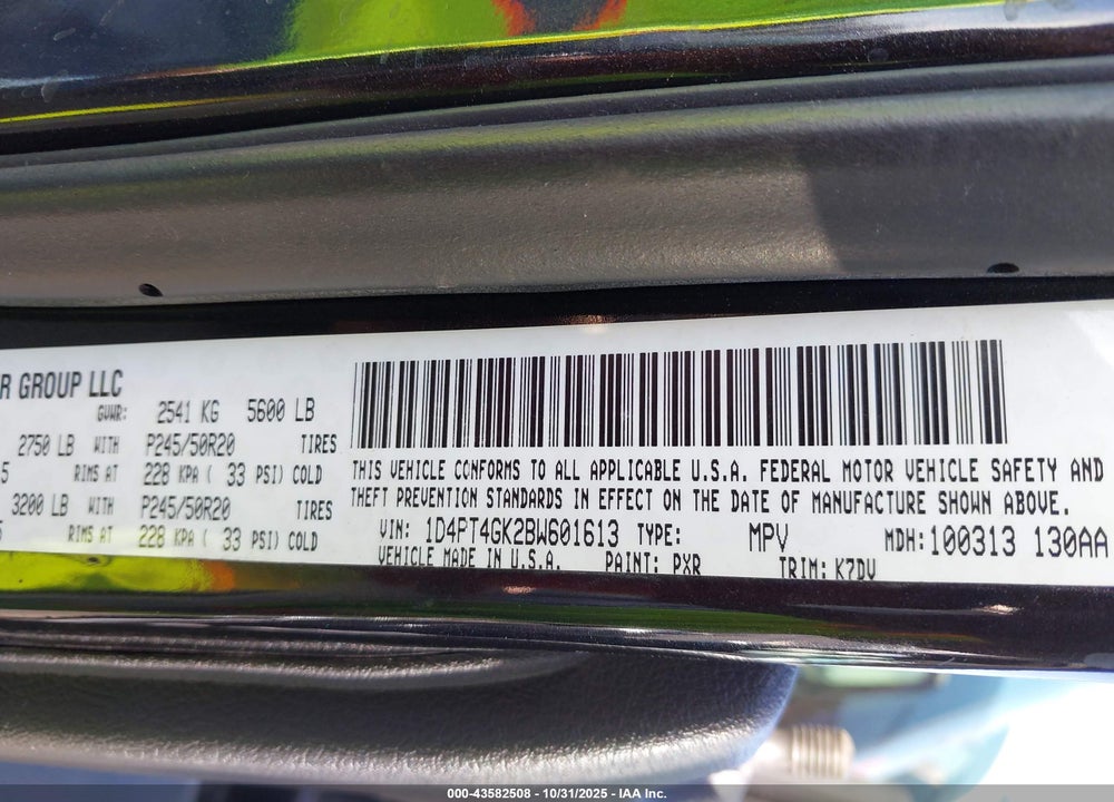 2011 DODGE NITRO HEAT VIN: 1D4PT4GK2BW601613