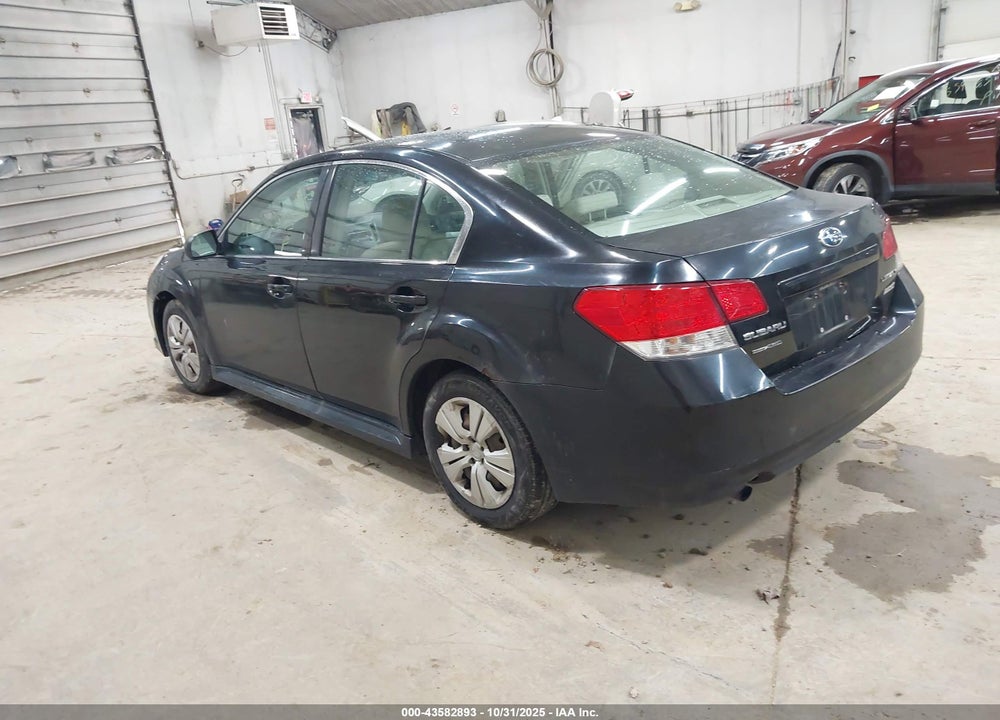 2011 SUBARU LEGACY VIN: 4S3BMBA68B3263107
