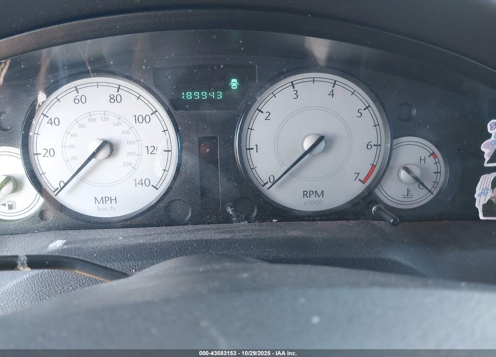 2007 CHRYSLER 300 VIN: 2C3KA43R67H626797