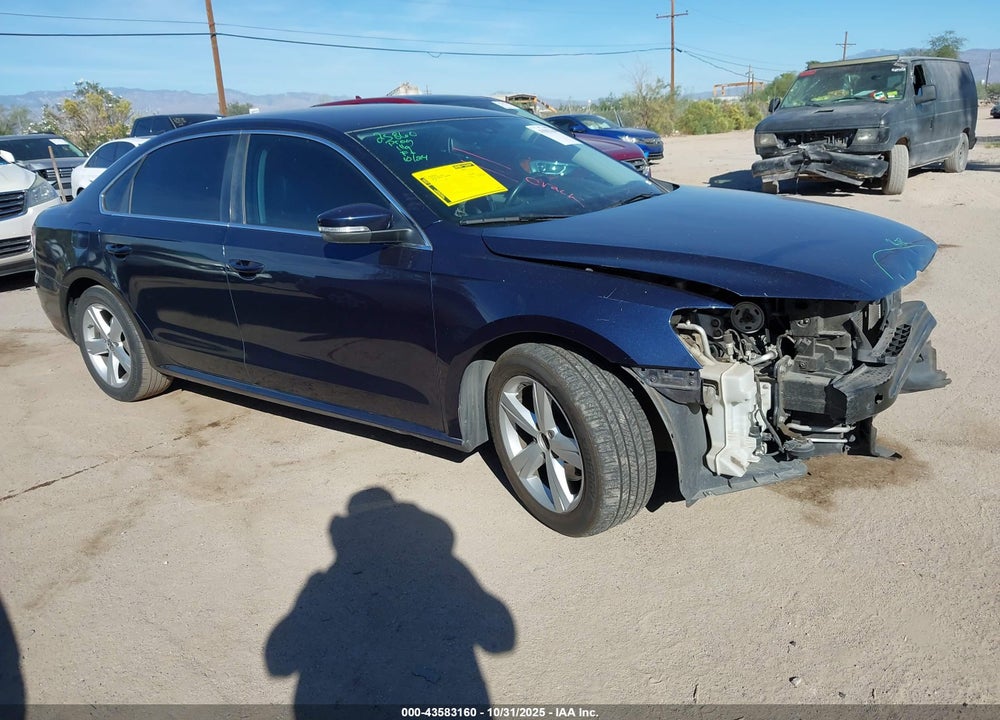 2013 VOLKSWAGEN PASSAT 2.5L SE VIN: 1VWBP7A32DC039597