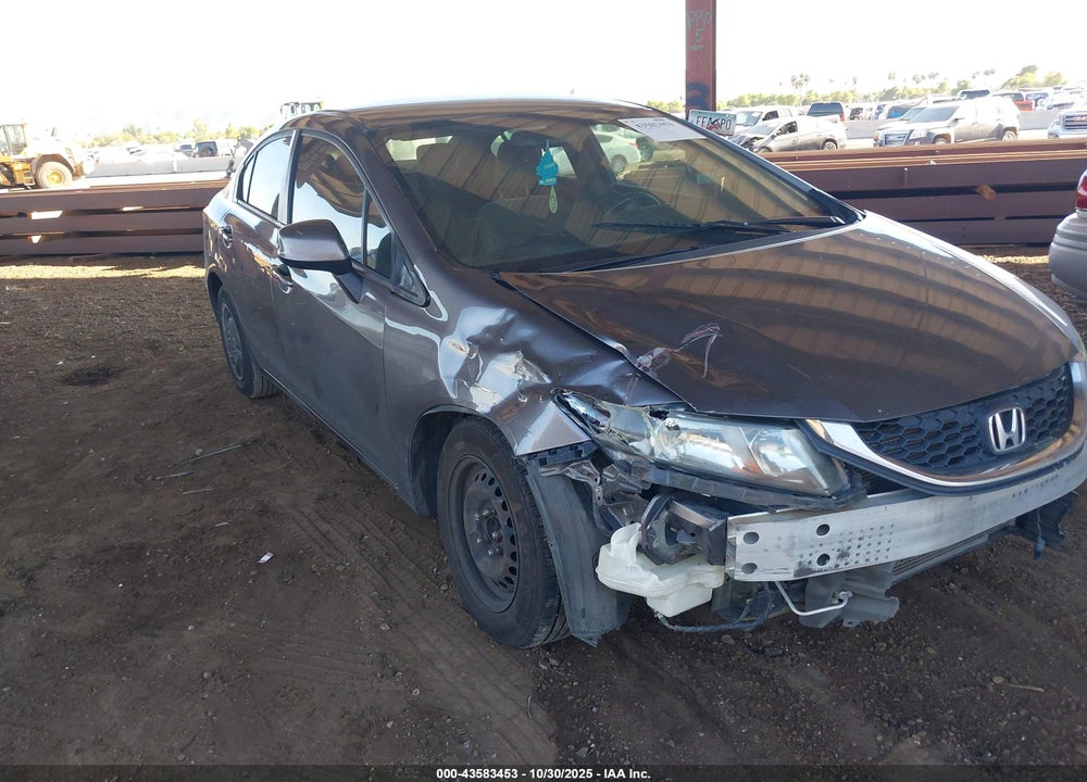 2013 HONDA CIVIC LX VIN: 19XFB2F53DE050763