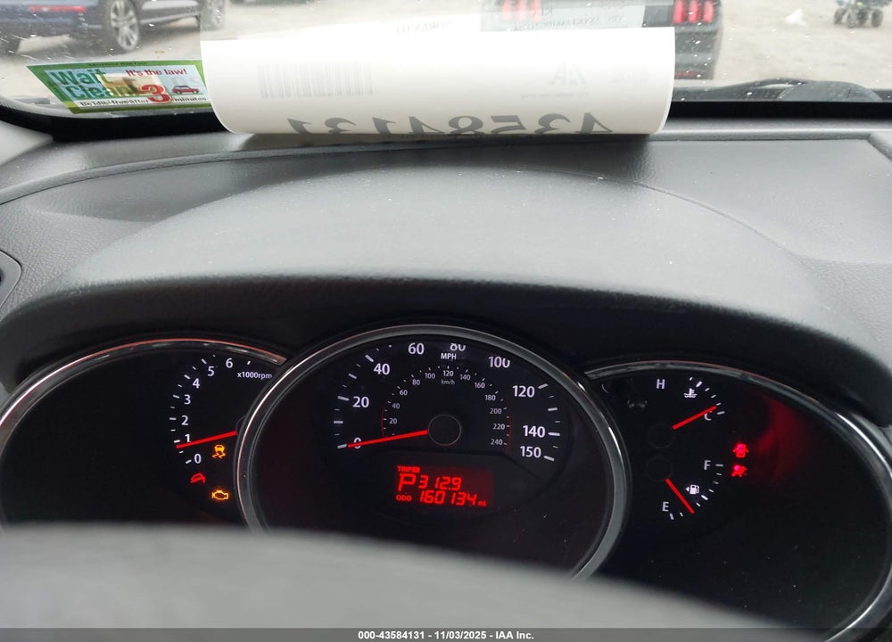 2013 KIA SORENTO LX VIN: 5XYKT3A61DG343758