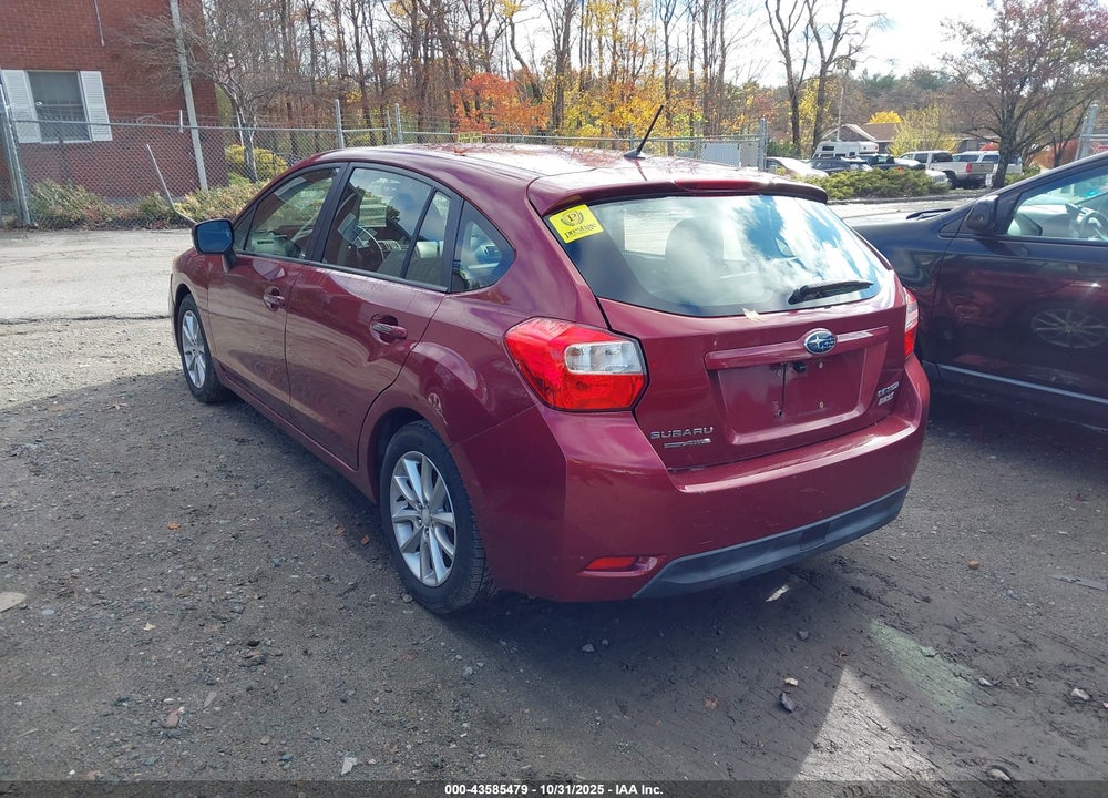 2013 SUBARU IMPREZA 2.0I PREMIUM VIN: JF1GPAB62DH848248