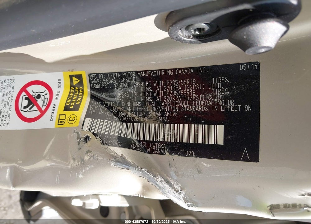 2015 LEXUS RX 350 VIN: 2T2BK1BA7FC261828