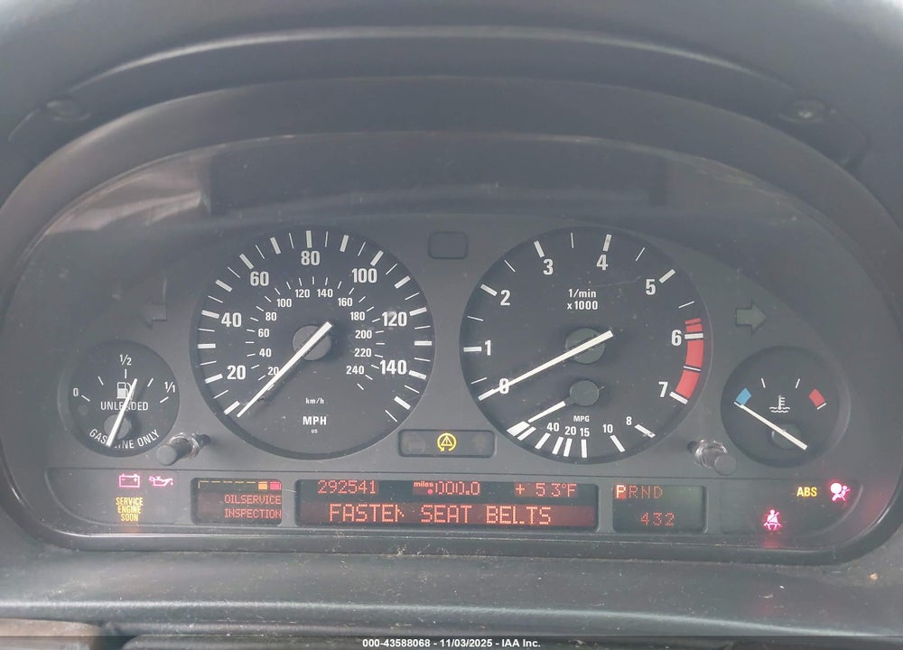1998 BMW 740IL VIN: WBAGJ8327WDM18660