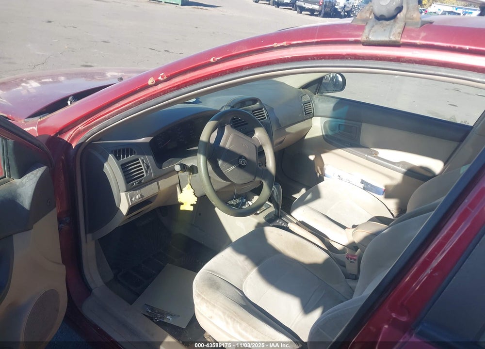 2006 KIA SPECTRA VIN: KNAFE122865246495