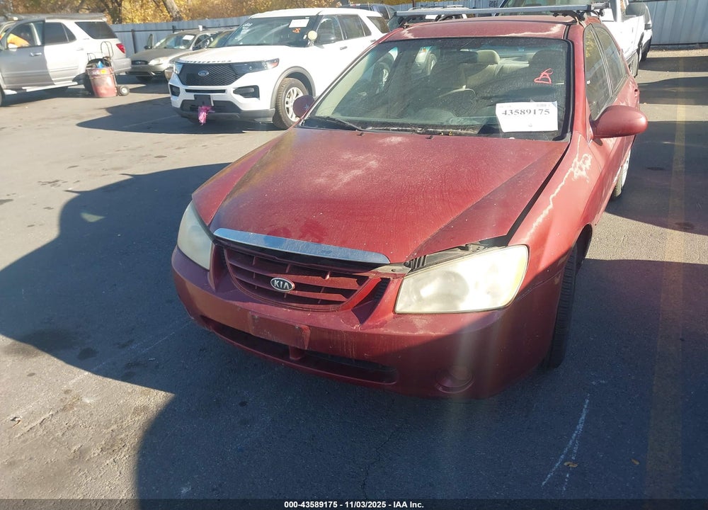 2006 KIA SPECTRA VIN: KNAFE122865246495