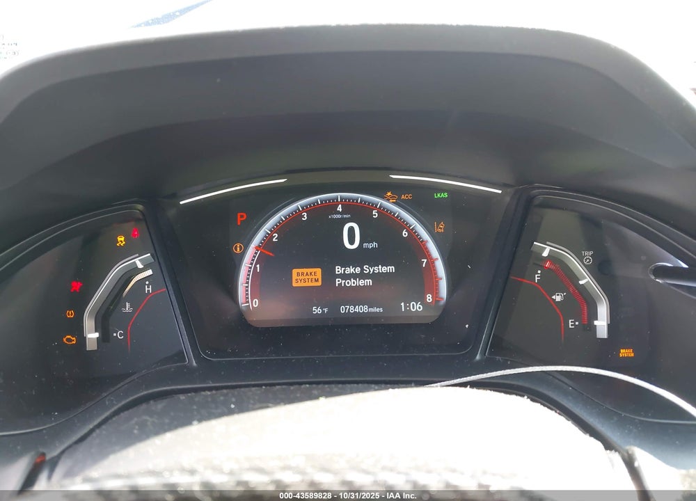 2019 HONDA CIVIC SPORT VIN: SHHFK7H49KU204948