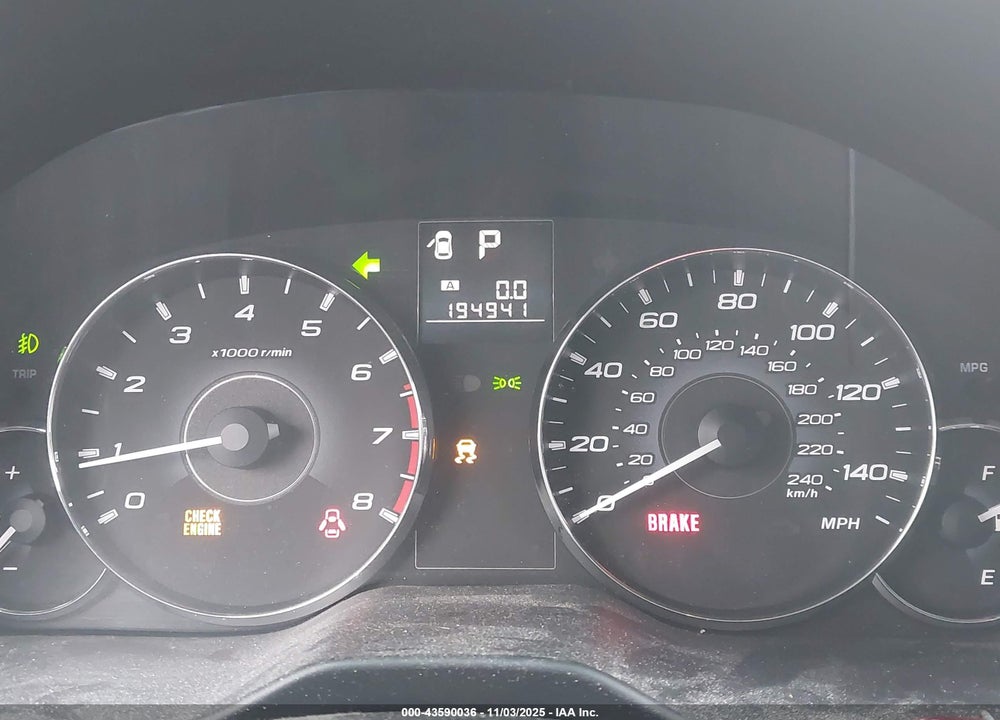 2011 SUBARU OUTBACK 2.5I PREMIUM VIN: 4S4BRBCC6B3383567