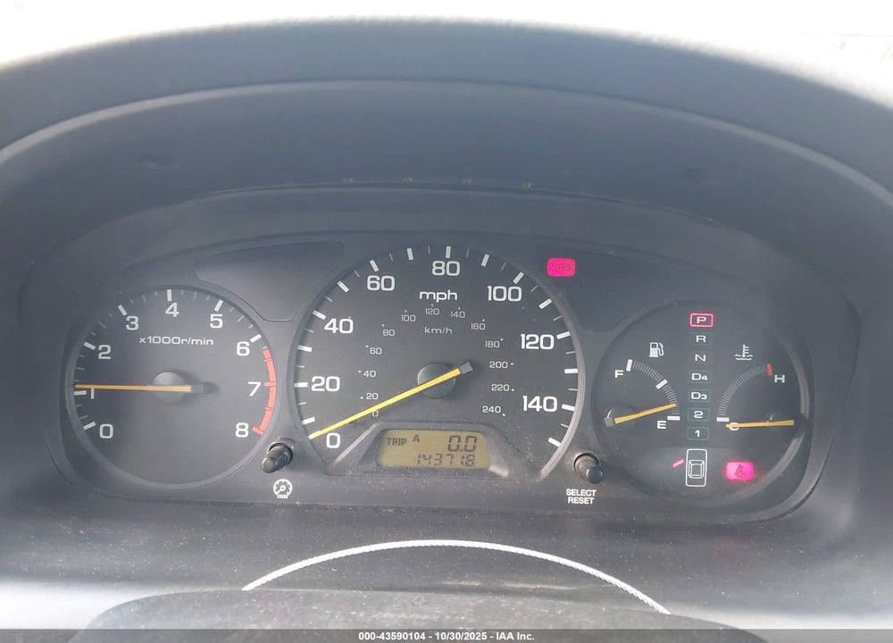 2000 HONDA ACCORD 3.0 EX VIN: 1HGCG2252YA043453