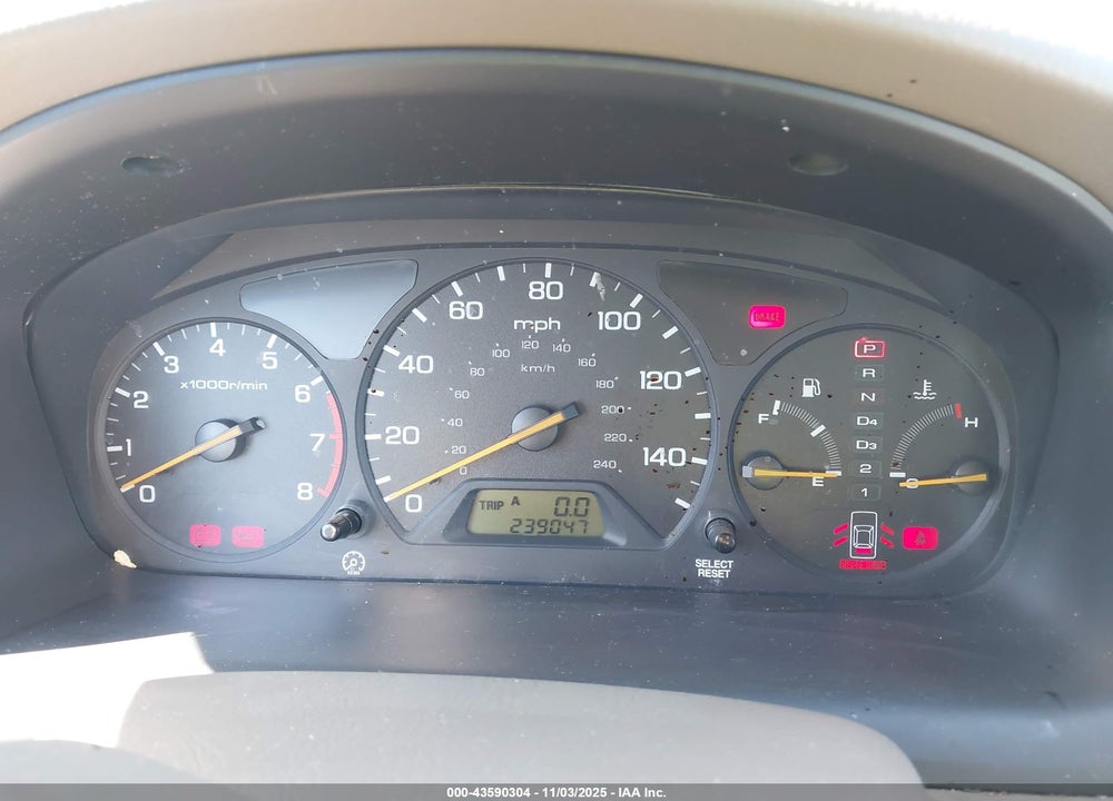 1999 HONDA ACCORD EX V6 VIN: 1HGCG1651XA021155