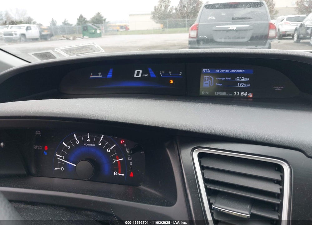 2013 HONDA CIVIC LX VIN: 19XFB2F5XDE217412