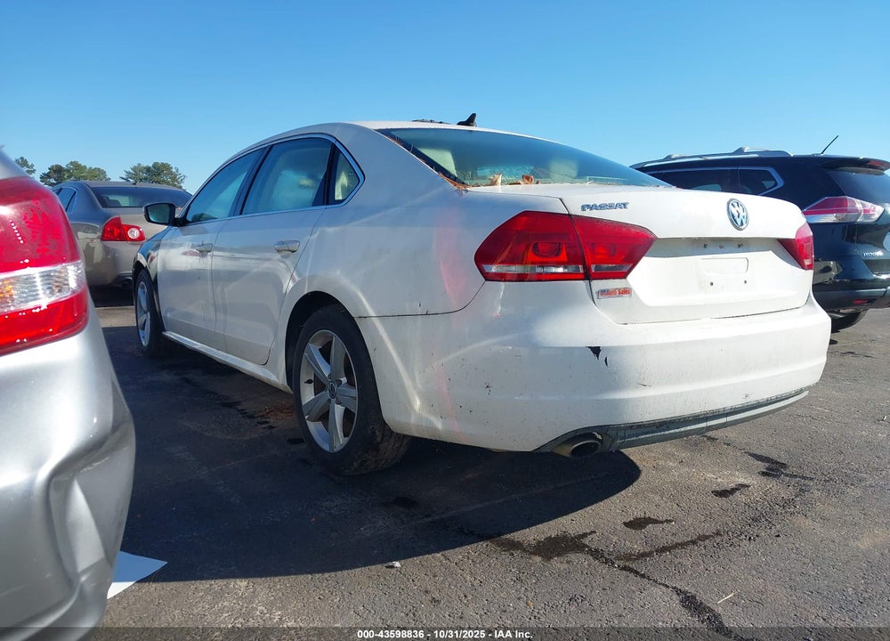 2013 VOLKSWAGEN PASSAT 2.5L SE VIN: 1VWBH7A34DC034639