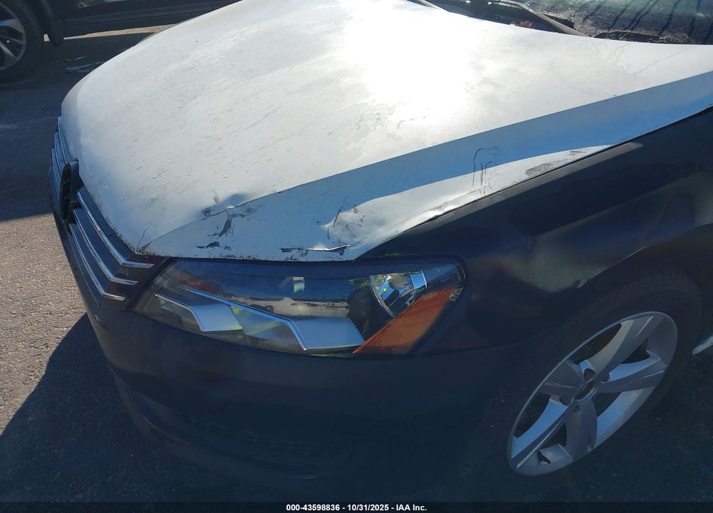 2013 VOLKSWAGEN PASSAT 2.5L SE VIN: 1VWBH7A34DC034639