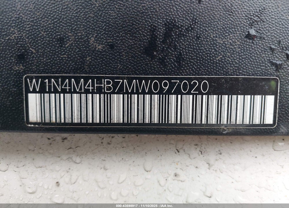 2021 MERCEDES-BENZ GLB 250 4MATIC VIN: W1N4M4HB7MW097020