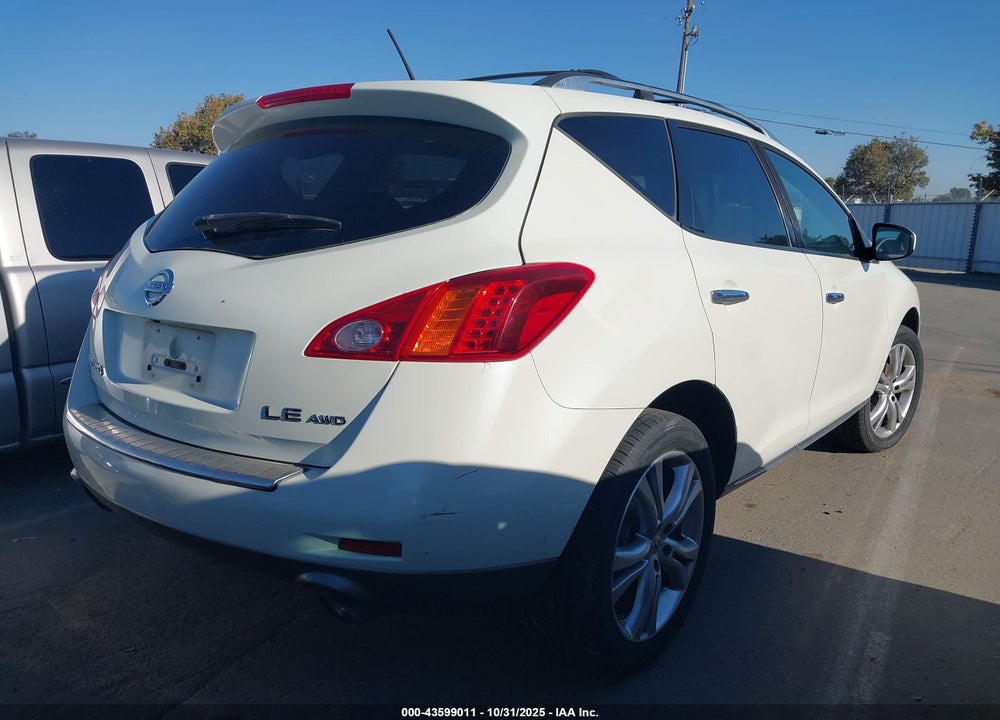 2010 NISSAN MURANO VIN: JN8AZ1MW7AW137311